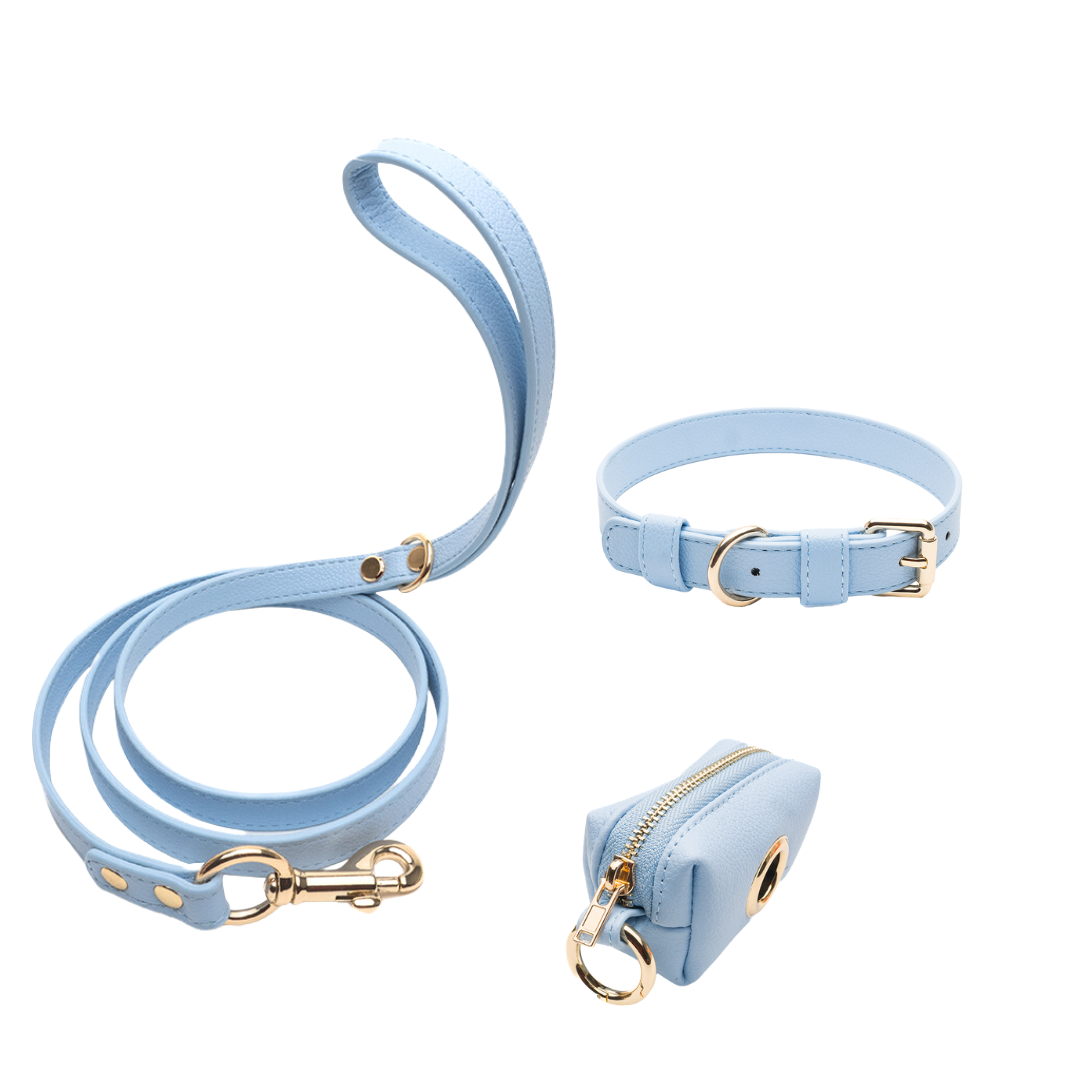 Aqua Set - Collar + Classic Leash + Poop Bag